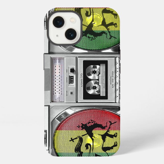 Boombox-Reggae iPhone Hülle (Rückseite)