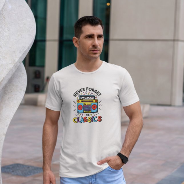 Boombox Retro farbig T-Shirt (Von Creator hochgeladen)