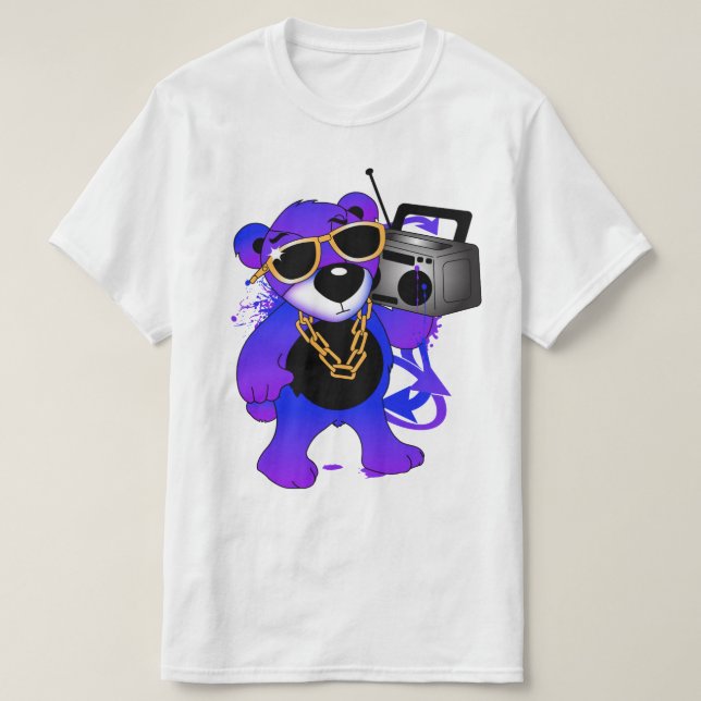Boombox Teddy!  T-Shirt (Design vorne)