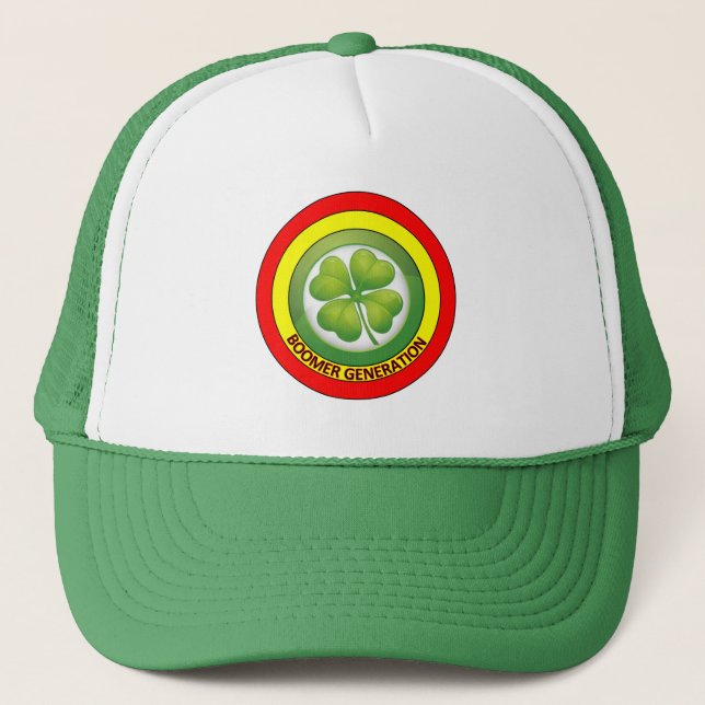 Boomer Lucky Clover Hat Truckerkappe (Vorderseite)