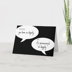 Boomer No Diggity-Witz Karte