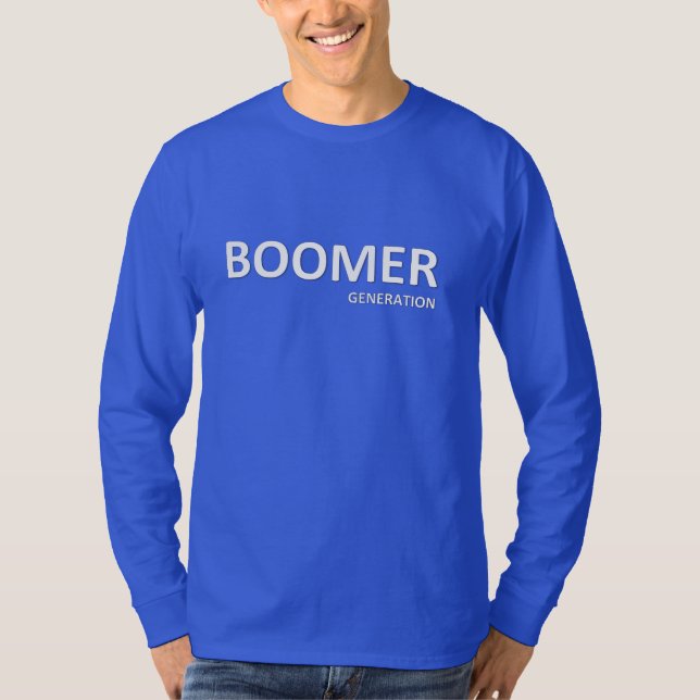 BOOMER-T - Shirt der Generation mit langer Hülle (Vorderseite)
