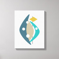 Boomerang Arc Mitte Jahrhundert 11" x 14" Wrapped 
