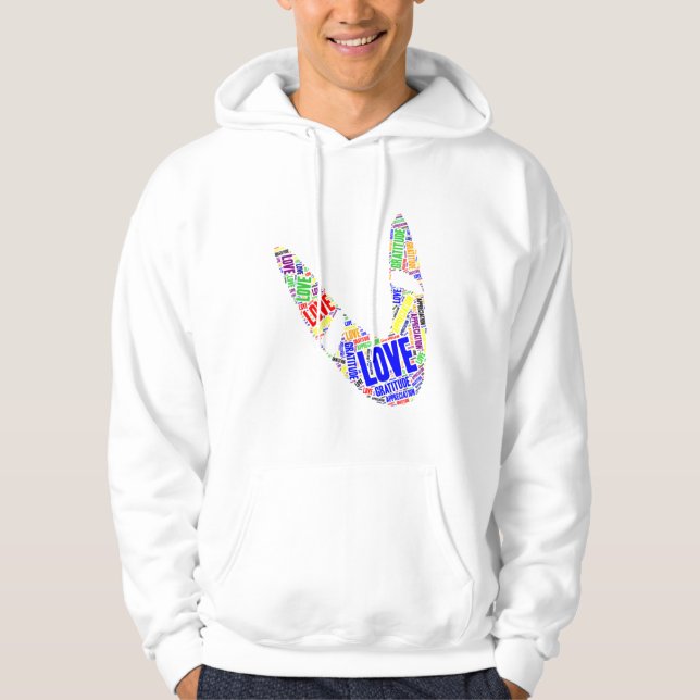 Boomerang Basic Liebe Dankbarkeit Anerkennung Hoodie (Vorderseite)
