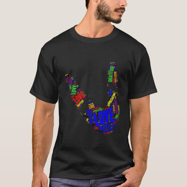 Boomerang Basic Liebe Dankbarkeit Anerkennung T-Shirt (Vorderseite)