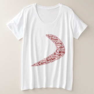 Boomerang Calm, atmen, hören Große Größe T-Shirt
