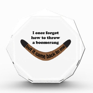 Boomerang Joke Acryl Auszeichnung