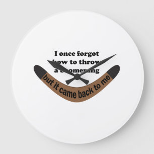 Boomerang Joke Große Wanduhr