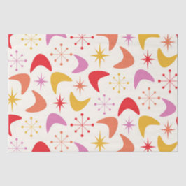 Boomerang Mitte des 20. Jahrhunderts mit farbenfro Seidenpapier