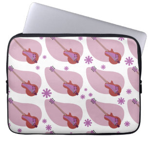 Boomerang Pink Gitarren Retro Fun Design Laptopschutzhülle
