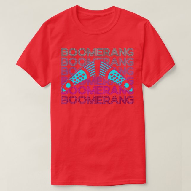 Boomerang Retro-Geschenk T-Shirt (Design vorne)