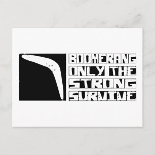 Boomerang Survive Postkarte