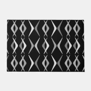 Boomerangs Black Gray Fußmatte