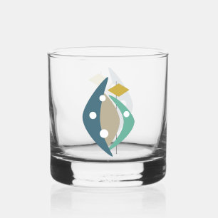 Boomerangs im Atomic-Age-Stil aus der Mitte des 20 Whiskyglas