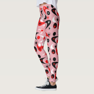 Boomerangs im Mid-Century-Stil Leggings