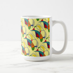 "Boomerangs on Yellow Tiled" Abstrakte Design-Tass Tasse