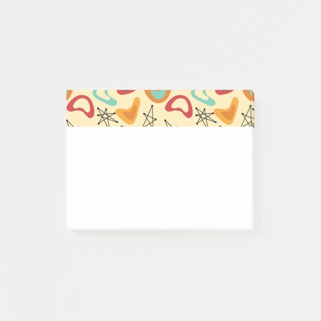 Boomerangs und Sterne Post-it Klebezettel (Vorderseite)