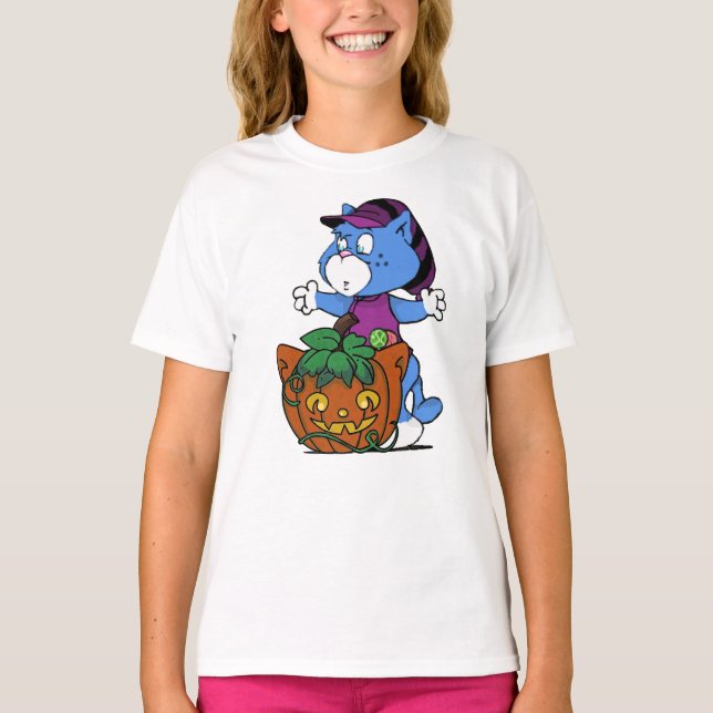 Boomi Cats Kitty Pumpkin T-Shirt (Vorderseite)