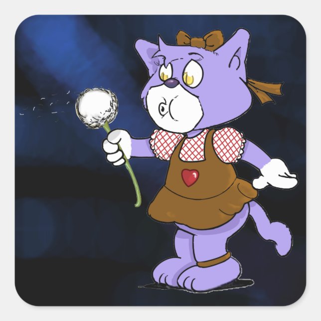 Boomi Cats Quadratischer Aufkleber (Vorderseite)