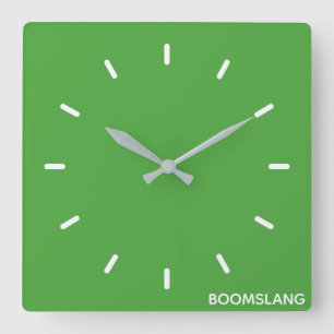 Boomslang green color name quadratische wanduhr