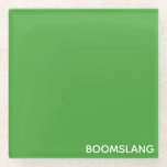 Boomslang grüne Farbe Glasuntersetzer<br><div class="desc">Boomslang grüne Farbe</div>