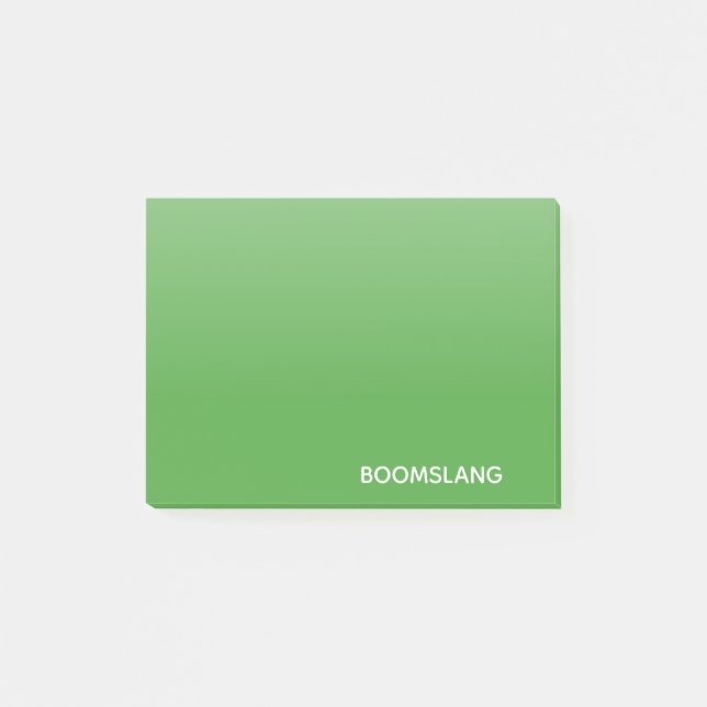 Boomslang grüne Farbe Post-it Klebezettel (Vorderseite)