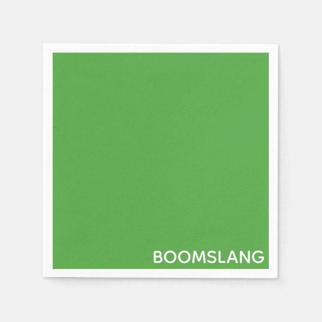 Boomslang grüne Farbe Serviette (Vorderseite)
