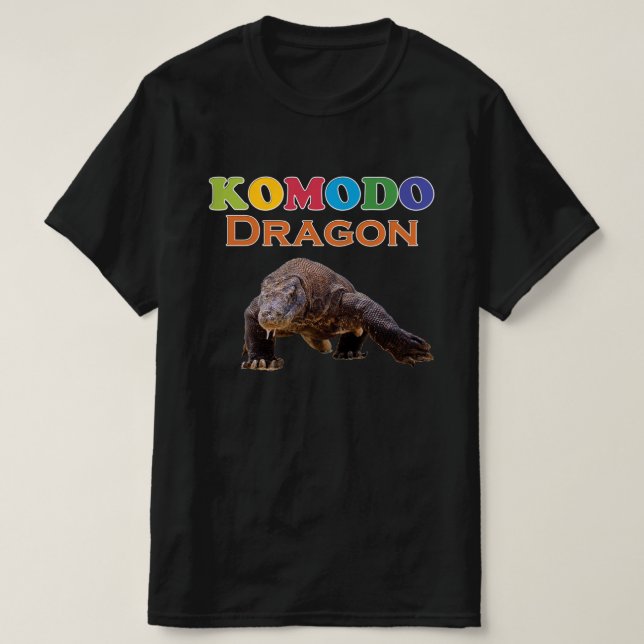 Boomy Black Colorful Komodo Dragon Männer T-Shirt (Design vorne)