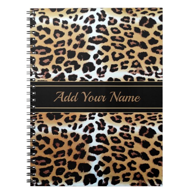 Boomy Elegant Stylish Leopard Print Individuelle N Notizblock (Vorderseite)