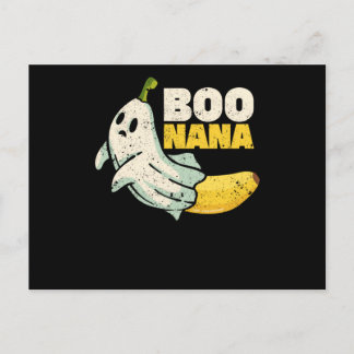 Boonana Cute ghost banana Halloween Postkarte