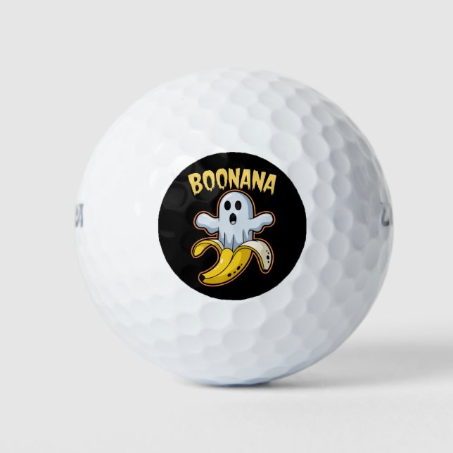 Boonana Niedlich Ghost Banana Halloween Golfball (Vorderseite)
