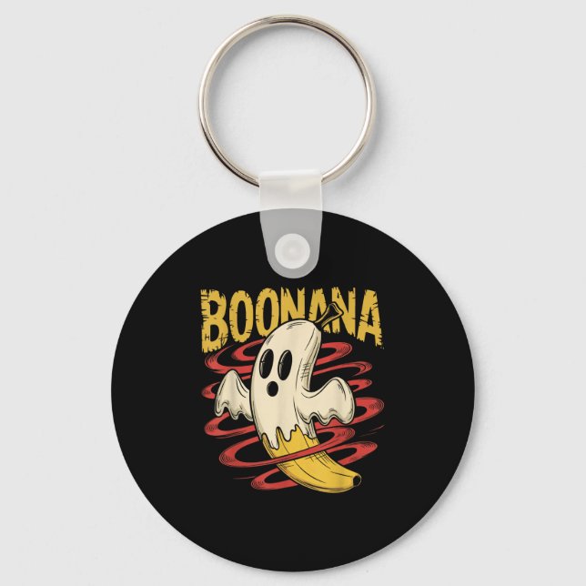 Boonana Niedlich Ghost Banana Halloween Kostüme Mä Schlüsselanhänger (Vorderseite)