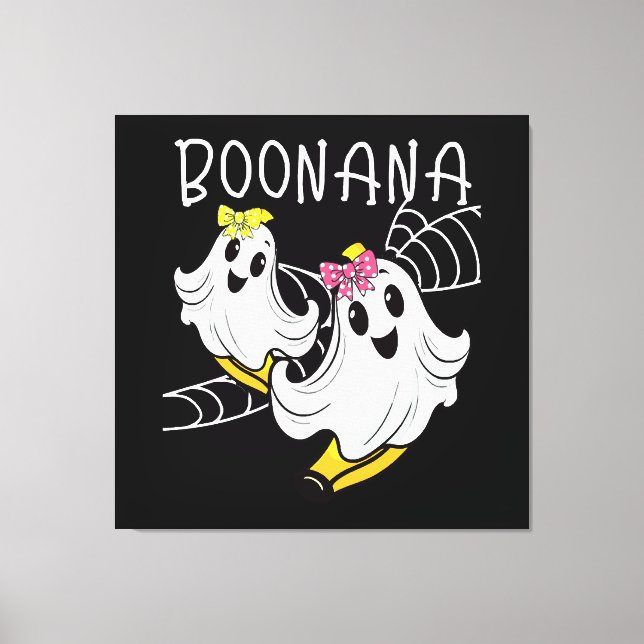Boonana Niedlich Ghost Banana Halloween Leinwanddruck (Vorderseite)
