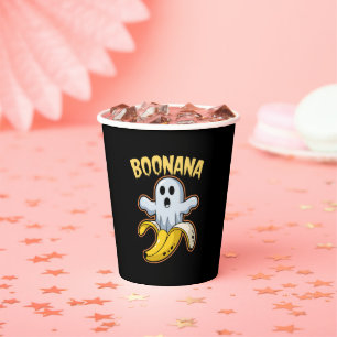 Boonana Niedlich Ghost Banana Halloween Pappbecher