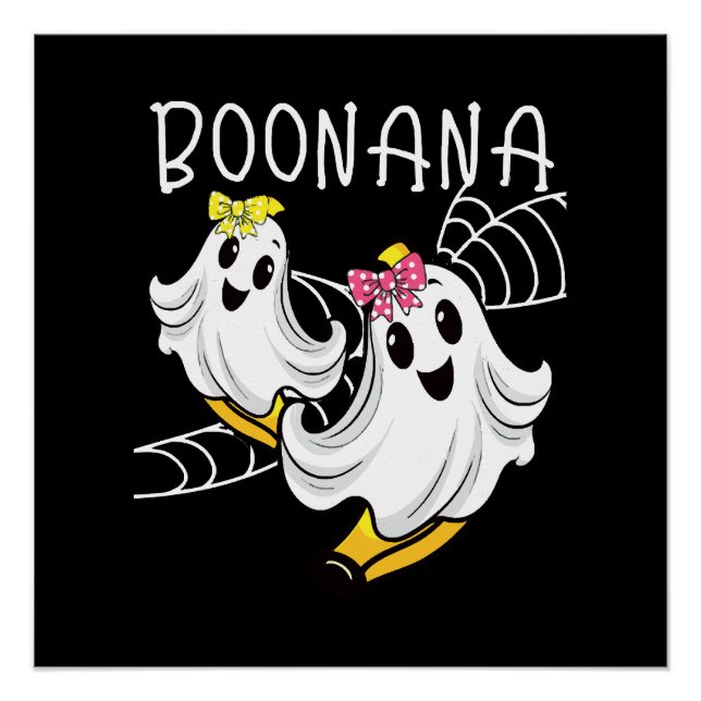 Boonana Niedlich Ghost Banana Halloween Poster (Vorderseite)