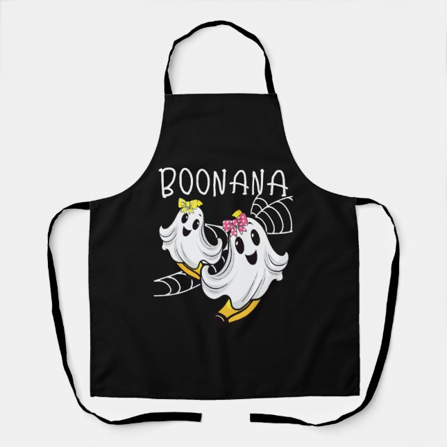 Boonana Niedlich Ghost Banana Halloween Schürze (Vorderseite)