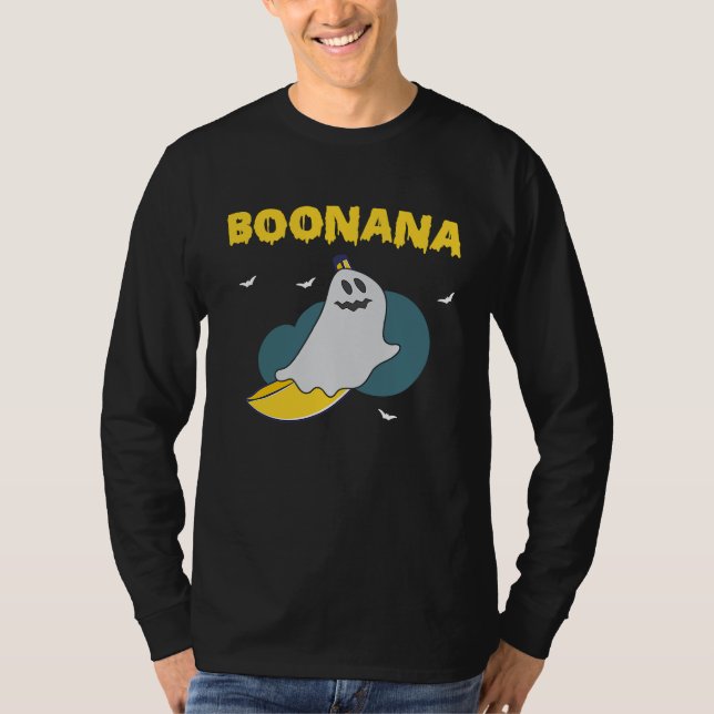 Boonana Scary Halloween Ghost Banana Costume T-Shirt (Vorderseite)