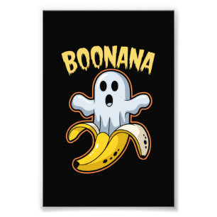 Boonana Süßer Geist Banane Halloween Fotodruck