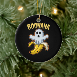 Boonana Süßer Geist Banane Halloween Keramik Ornament