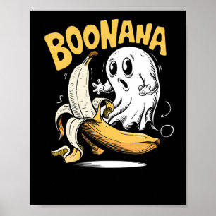 Boonana Überraschung Me Boo Halloween Funny Ghostf Poster