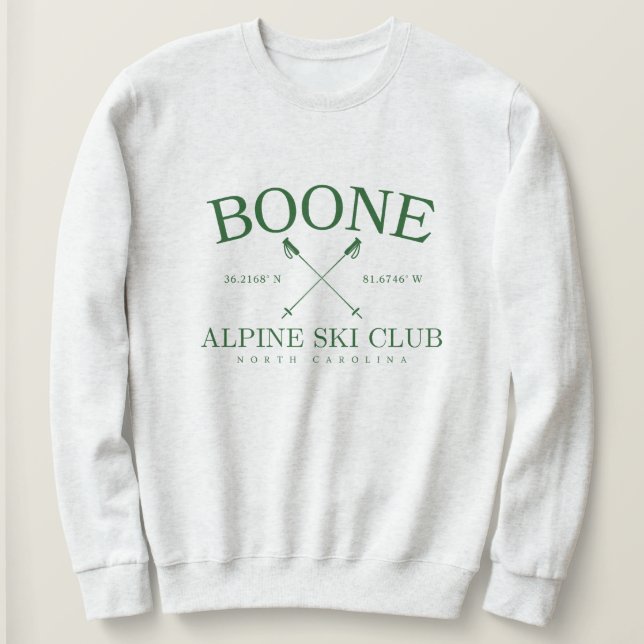 Boone Alpine Ski Club, North Carolina Sweatshirt (Design vorne)