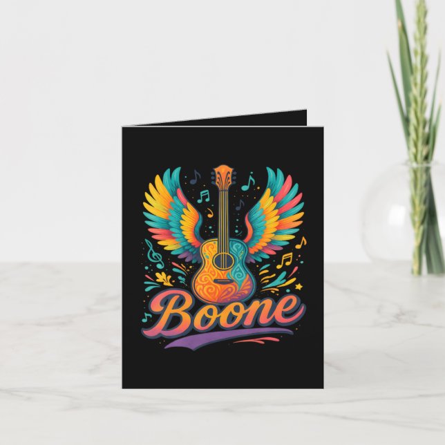 Boone Gitarre Feiertagskarte (Vorderseite)
