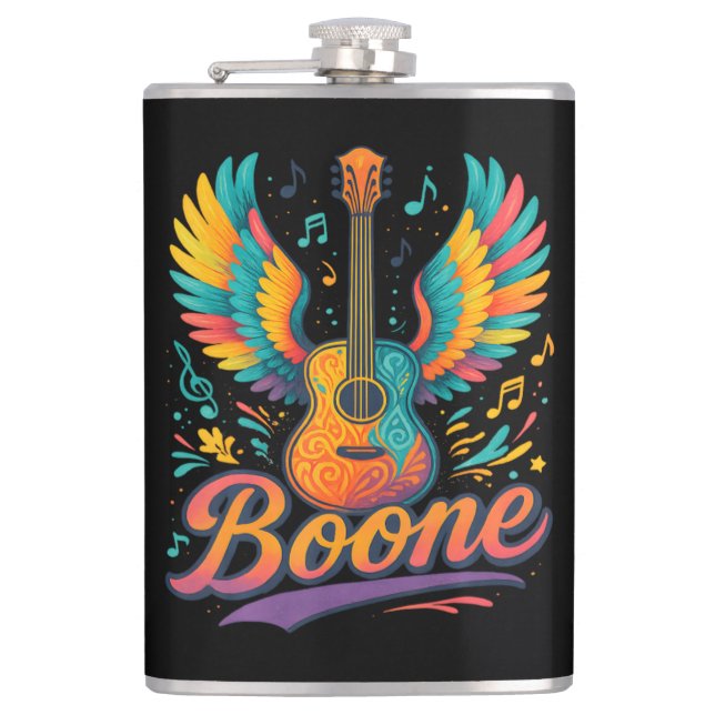 Boone Gitarre Flachmann (Vorderseite)