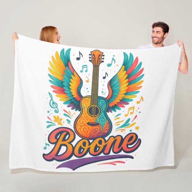 Boone Gitarre Fleecedecke (Beispiel)