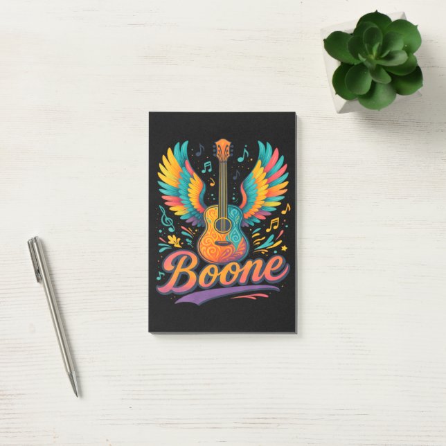 Boone Gitarre Post-it Klebezettel (Büro)