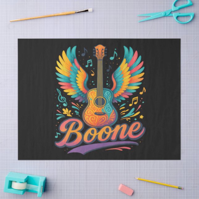 Boone Gitarre Seidenpapier (Basteln)