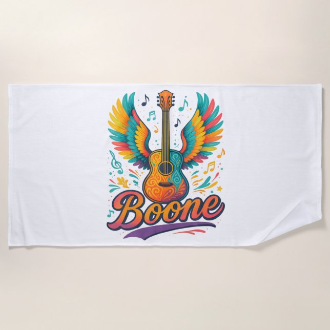 Boone Gitarre Strandtuch (Vorderseite)