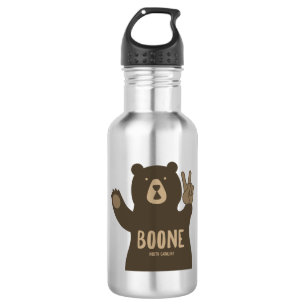 Boone North Carolina Peace Bear Edelstahlflasche