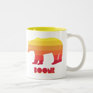 Boone North Carolina Rainbow Bear Zweifarbige Tasse