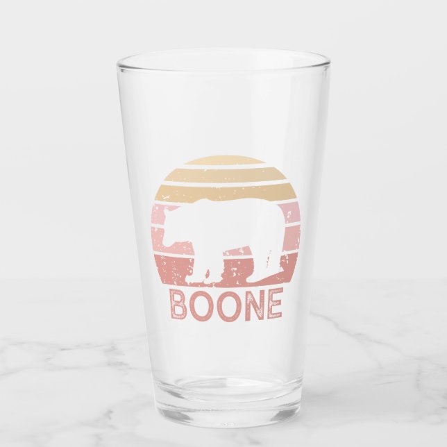 Boone North Carolina Retro Bear Glas (Vorderseite)
